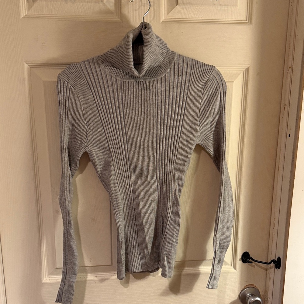 Vicini Heather Gray Cowl Neck Sweater
